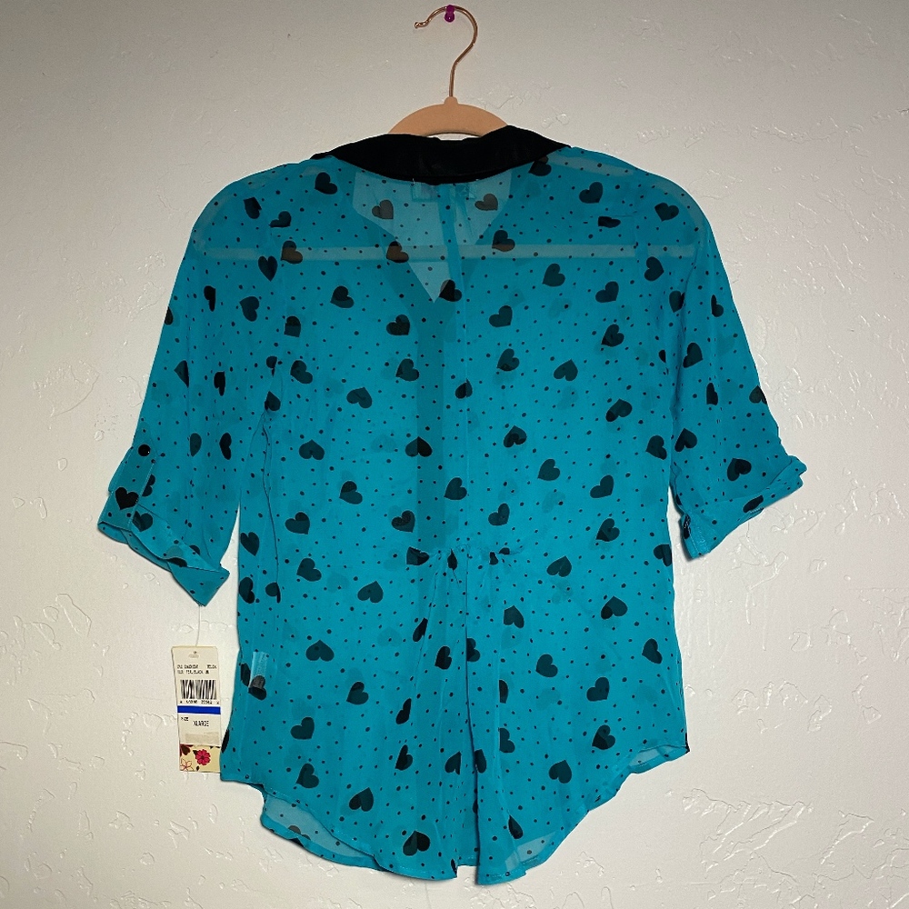 Nwt-Speechless Sheer Button Down, Size Xl. - image 8